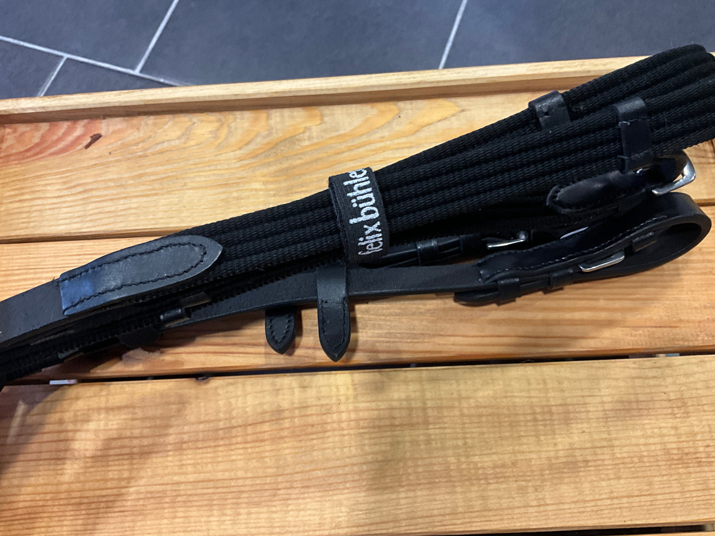 Felix Bühler - Rênes sangle à arrêtoirs cuir