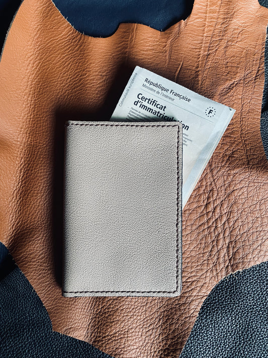Artisanal - Pochette pour carte grise en cuir